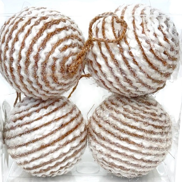 Hobby Lobby Modern Farmhouse Oversized Twine Snowball Christmas Tree Ornaments - Picture 2 of 11